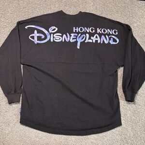 Hong Kong Disneyland Spirit Jersey Adult Black Iridescent Logo HKDL Exclusive L